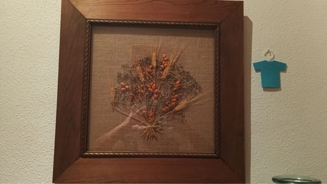 Cuadro decorativo de materiales naturales