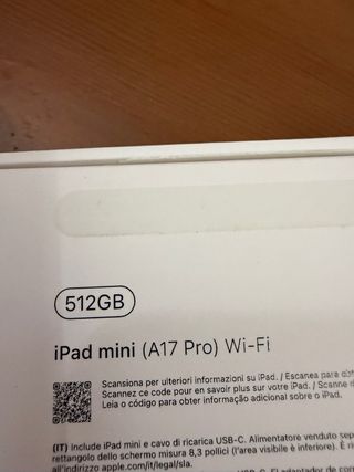 iPad mini 7 WIFI 512GB