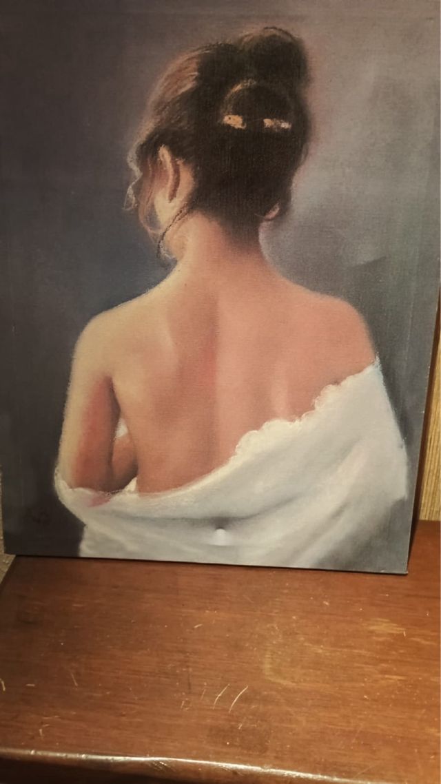 Cuadro abstracto mujer desnuda