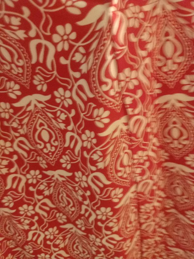 Blusa Venca roja estampada M - L (¡mirar medidas!)