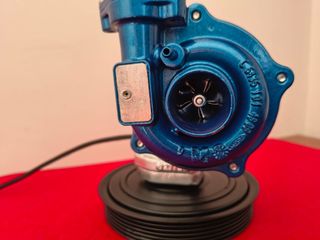 Lampada con turbina blu