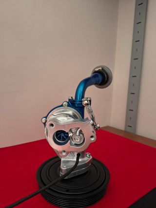 Lampada con turbina blu