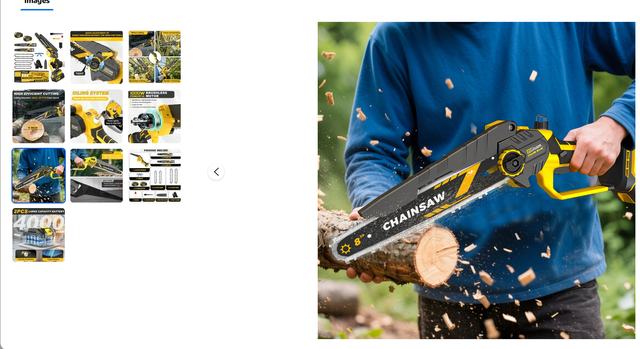 Mini motosega Gisam, piccola motosega a batteria