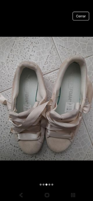 Zapatillas deportivas mujer beige/rosa