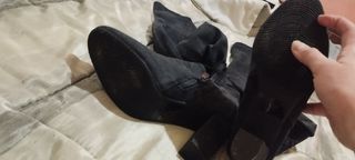 Botas altas estilo vaquero negras