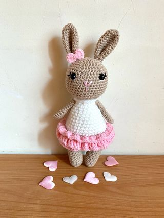 Coniglietto amigurumi ballerina rosa