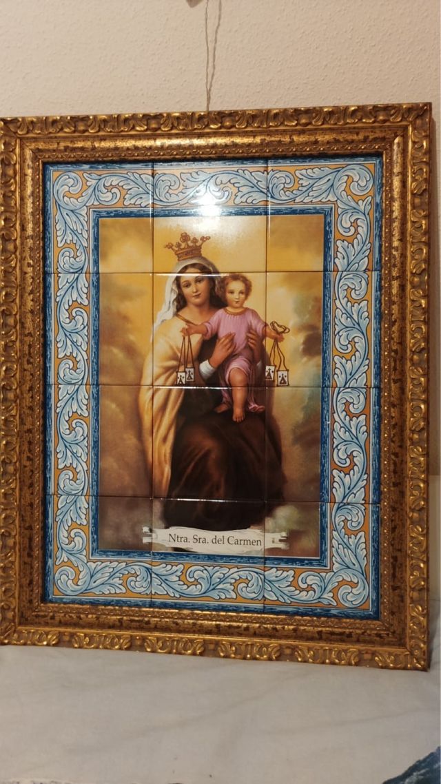 Cuadro Virgen del Carmen Cerámica