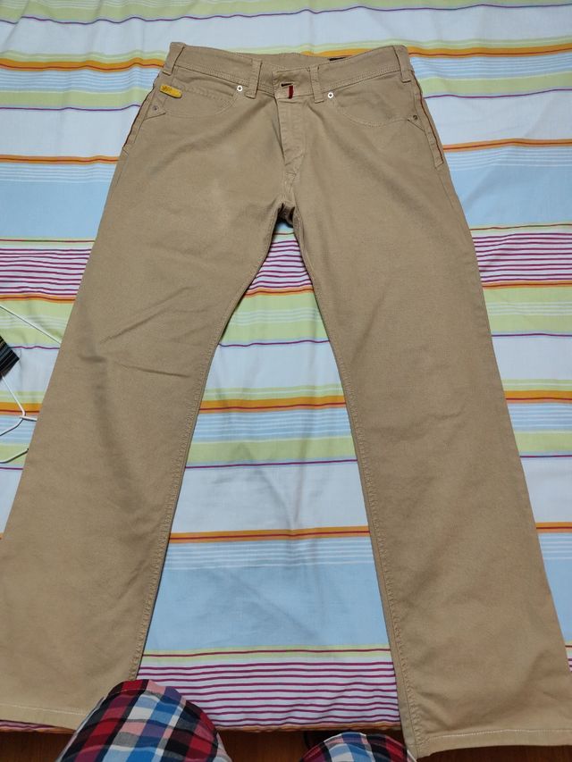 Pantalón Beige Hombre Talla 33 Guru
