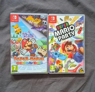 Paper Mario Origami y Super Mario Party switch