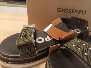 Sandalias Gioseppo Mujer Marrón y Verde