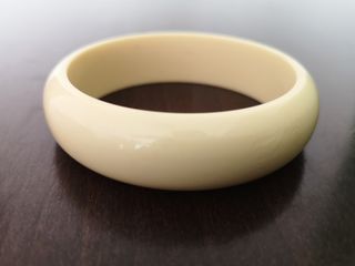 2 Pulseras Vintage Anchas Beige