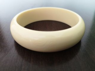 2 Pulseras Vintage Anchas Beige