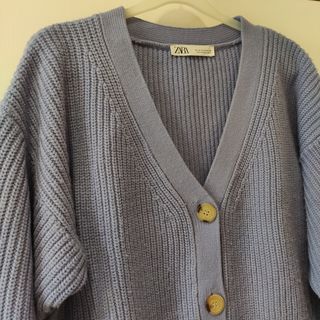 Cárdigan Zara punto acanalado lavanda