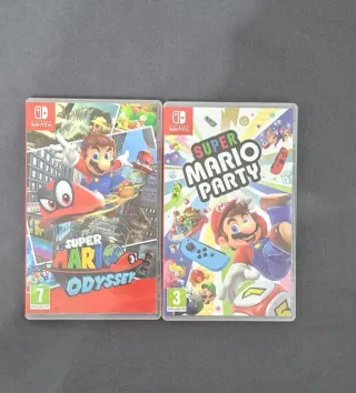 Super Mario Odyssey y Super Mario Party switch