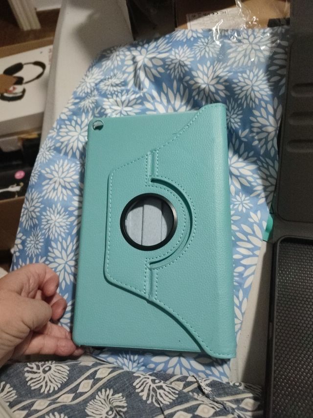 Funda para tablet negra y azul