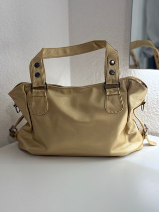 Bolso de mano vintage dorado