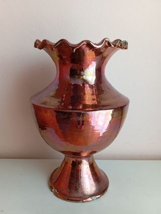 4 Jarrones antiguos cerámica reflejo 1930