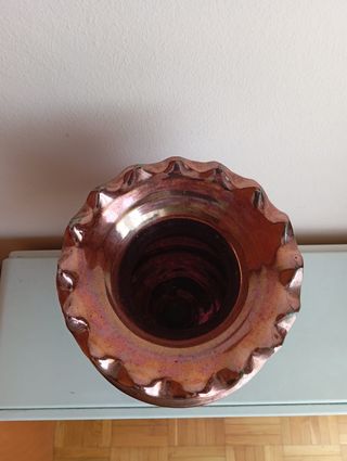 4 Jarrones antiguos cerámica reflejo 1930