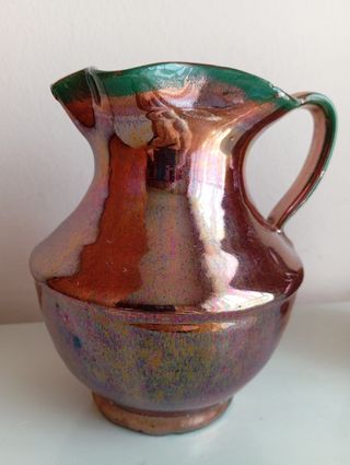 4 Jarrones antiguos cerámica reflejo 1930