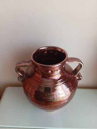 4 Jarrones antiguos cerámica reflejo 1930