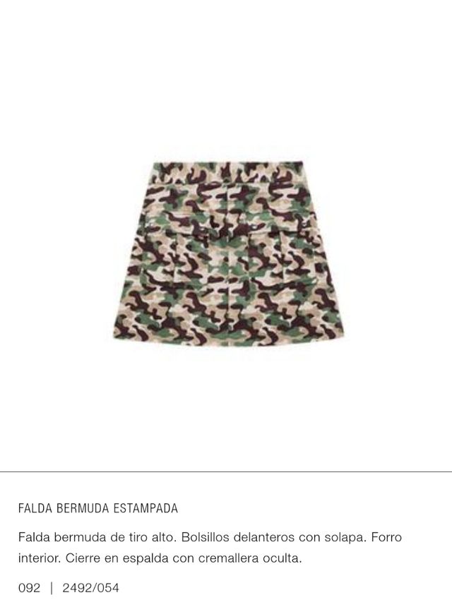 Mini falda Zara T. S. Nueva con etiqueta.