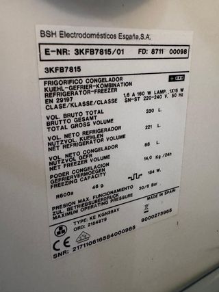 FRIGORÍFICO COMBI NO FROST BALAY BLANCO 