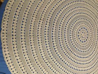 Tovaglia uncinetto tonda vintage diametro 170