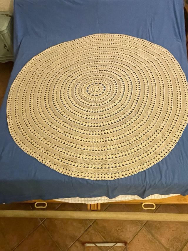 Tovaglia uncinetto tonda vintage diametro 170