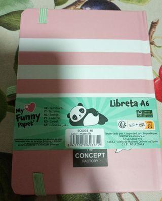 Libreta Kawaii con Goma Elástica