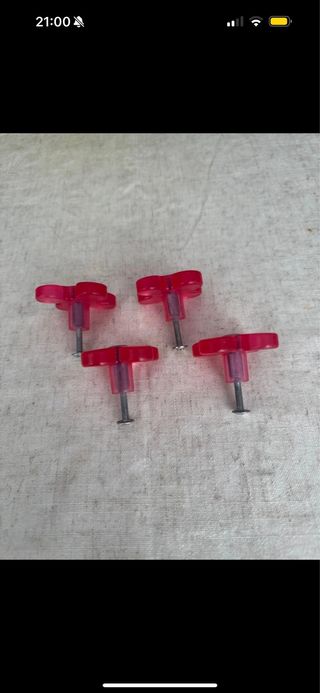 Tiradores flor rosa x4