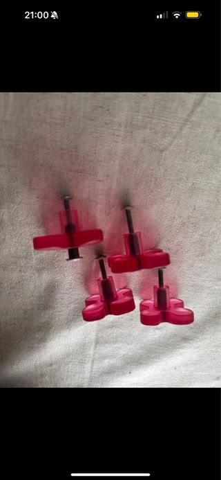 Tiradores flor rosa x4