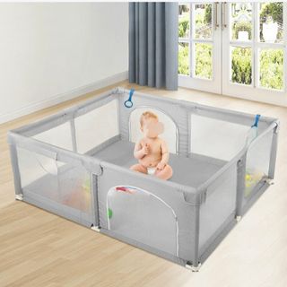 Parque infantil gris 120x120 cm