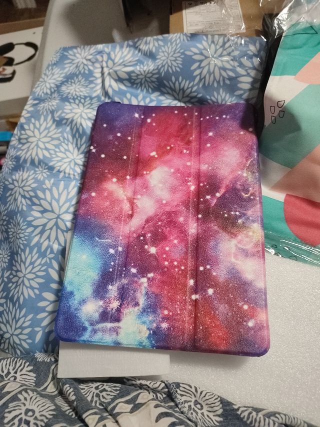 Funda para tablet con diseño de galaxia