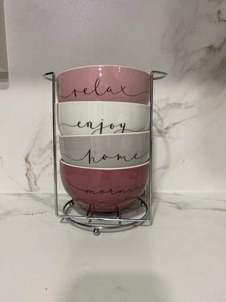 Juego de 4 cuencos decorados