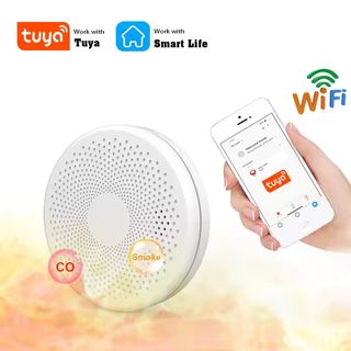 Detector humo y monoxido de carbono WIFI co Sirena