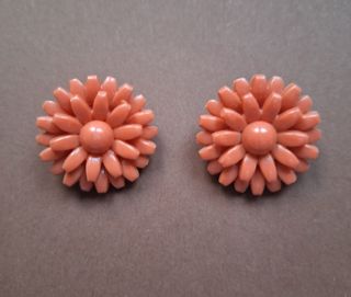 Pendientes vintage imitación coral
