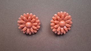 Pendientes vintage imitación coral
