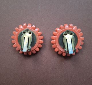 Pendientes vintage imitación coral

