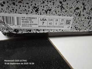 Nike Air Jordan 5 Retro OG Black Red Metallic T40