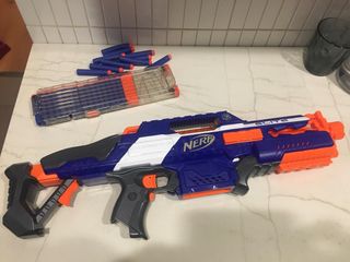 Pistola Nerf Elite Azul y Naranja