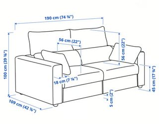 Sofá Ikea ESKILSTUNA 2 plazas Hillared beige