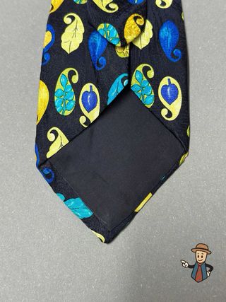 Corbata Seda Paisley Amarillo