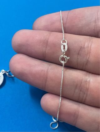 Encantador Collar Virgen Milagrosa Medalla Plata 