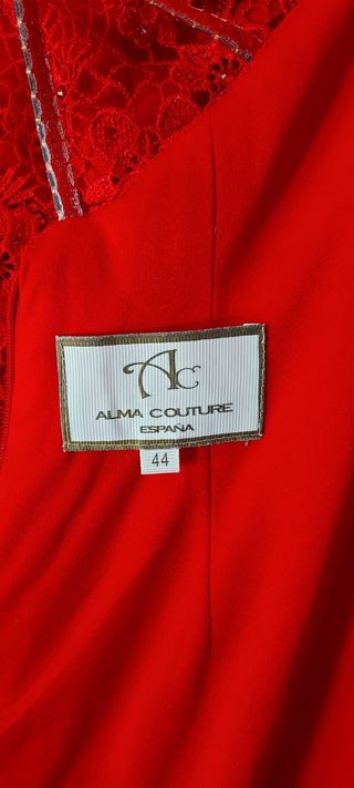 Vestido de fiesta Alma Couture rojo talla 44
