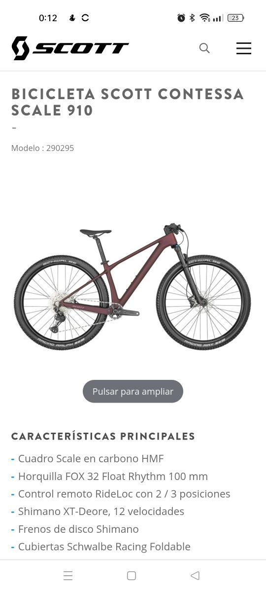 Bicicleta Scott Contessa 910 S