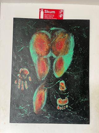 Cuadro 80x50 figura mujer abstracto