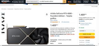 Nvidia RTX 4080 Founders Edition Tarjeta Gráfica