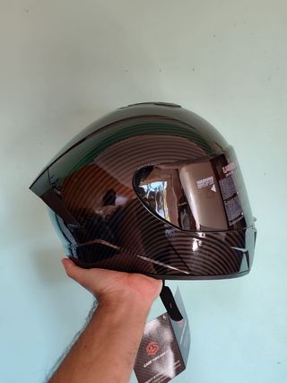 Casco Moto Integral Talla M Pintura Carbono