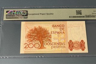 200 Pesetas España 1980 PMG 66 EPQ 8B