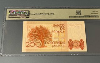 200 Pesetas España 1980 PMG 66 EPQ 8B